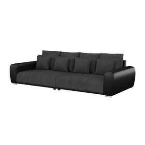 undefined, Sofa Leder SAM anthrazit/schwarz, Sofa Leder SAM anthrazit/schwarz