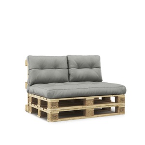 undefined, Palettenlounge MELIDE inkl. Kissen hellgrau, Palettenlounge MELIDE inkl. Kissen hellgrau
