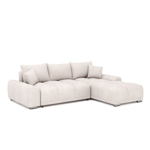 undefined, Ecksofa mit Schlaffunktion TRAVIS rechts beige, Ecksofa mit Schlaffunktion TRAVIS rechts beige
