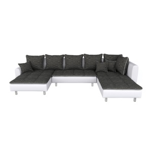 undefined, Ecksofa VEGAS anthrazit/weiss, Ecksofa VEGAS anthrazit/weiss