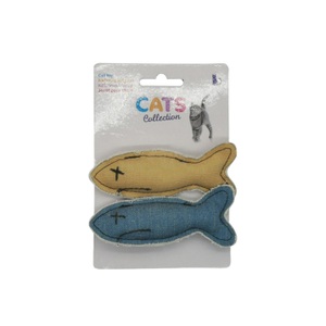 undefined, Katzenspielzeug Fisch mit Katzenminze 2er Set, 