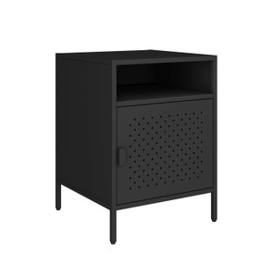 undefined, Nachttisch Metall AMET 40 x 55 cm schwarz, Nachttisch Metall AMET 40 x 55 cm schwarz