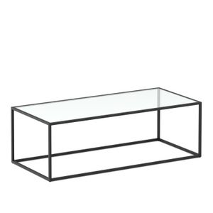 undefined, Beistelltisch Glas NITE 110 x 50 x 36 cm schwarz