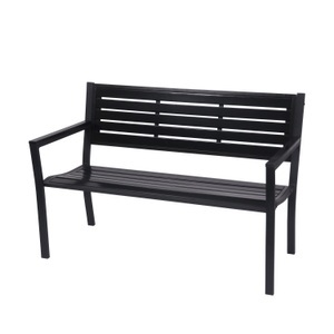 undefined, Gartenbank MARLENE 127 cm schwarz, Gartenbank MARLENE 127 cm schwarz