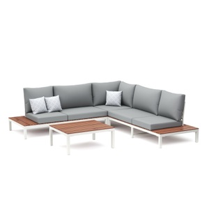 undefined, Lounge SANTANA hellgrau/natur/weiss