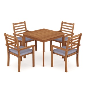 undefined, Gartenmöbel Set Holz APULIA 5-teilig, Gartenmöbel Set Holz APULIA 5-teilig