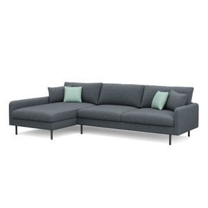 undefined, Ecksofa LEAH links anthrazit