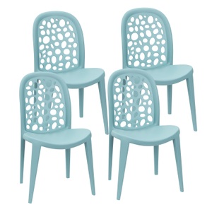 undefined, Gartenstuhl LONA 4er Set blau, Gartenstuhl LONA 4er Set blau