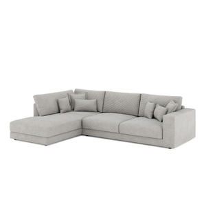 undefined, Ecksofa Cord TARJA links hellgrau, Ecksofa Cord TARJA links hellgrau