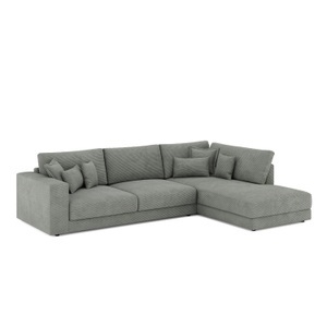 undefined, Ecksofa Cord TARJA rechts anthrazit, Ecksofa Cord TARJA rechts anthrazit