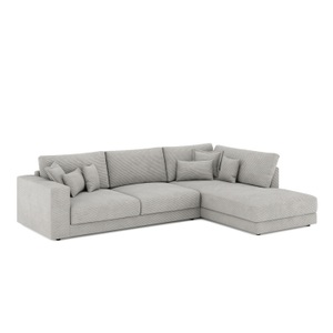 undefined, Ecksofa Cord TARJA rechts hellgrau, Ecksofa Cord TARJA rechts hellgrau