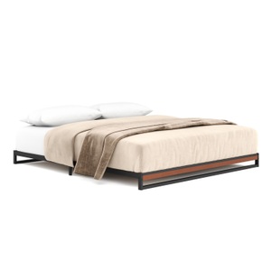 undefined, Metallbett HERTA 180 x 200 cm schwarz/natur