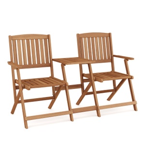 undefined, Stuhlset mit Tisch Holz SALEMA, Stuhlset mit Tisch Holz SALEMA