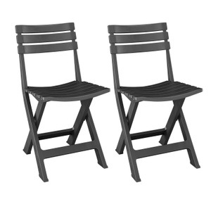 undefined, Gartenstuhl MARCO klappbar 2er Set schwarz, Gartenstuhl MARCO klappbar 2er Set schwarz