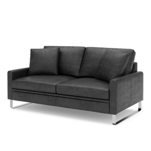 undefined, Sofa Leder GIAN 2-Sitzer anthrazit, Sofa Leder GIAN 2-Sitzer anthrazit