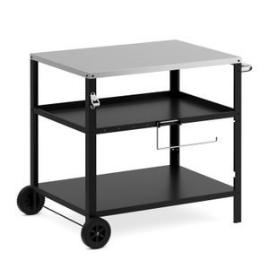 undefined, Grill Beistelltisch 113 x 64 x 84 cm schwarz, Grill Beistelltisch 113 x 64 x 84 cm schwarz