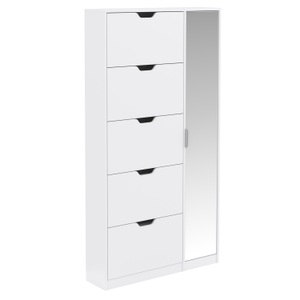 undefined, Schuhschrank mit Spiegel weiss, Schuhschrank mit Spiegel weiss