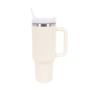undefined, Thermobecher mit Strohhalm 1.1L creme, Thermobecher mit Strohhalm 1.1L creme