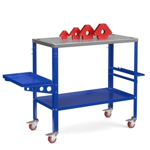 undefined, Schweisstisch mit Rollen 128 x 55 x 88 cm blau, Schweisstisch mit Rollen 128 x 55 x 88 cm blau