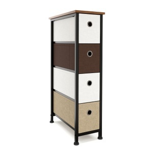 undefined, Kommode MIKA 19 x 72 cm weiss/braun, Kommode MIKA 19 x 72 cm weiss/braun