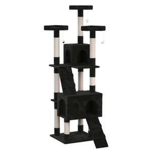 R - cat trees, Katzenbaum 182cm hoch schwarz, Katzenbaum MAX 182 cm schwarz