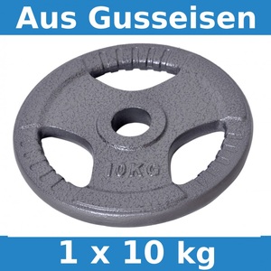 Jaden, Hantelscheibe Gripper Gewicht 10 kg, Hantelscheibe Gusseisen GRIPPER 50 mm 10 kg