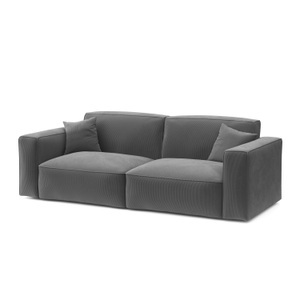 undefined, Sofa Cord GINNY 3-Sitzer anthrazit, Sofa Cord GINNY 3-Sitzer anthrazit