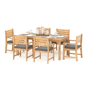 undefined, Gartenmöbel Set Holz MONICA 7-teilig