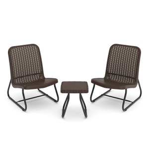 undefined, Gartenmöbel Set Rattan MERIVA braun