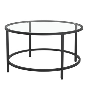 undefined, Beistelltisch Glas TYRO rund schwarz, Beistelltisch Glas TYRO rund schwarz