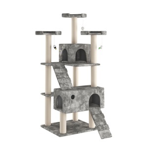 R - cat trees, Katzenbaum 182 cm grau, Katzenbaum MIRO 182 cm grau