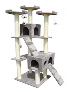 R - cat trees, Katzenbaum 182 cm grau, Katzenbaum MIRO 182 cm grau