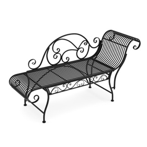 undefined, Gartenbank Sonnenliege Eisen SAPHIRA schwarz