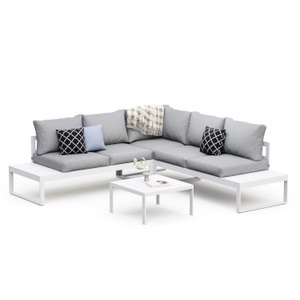 undefined, Lounge CAMILA hellgrau/weiss