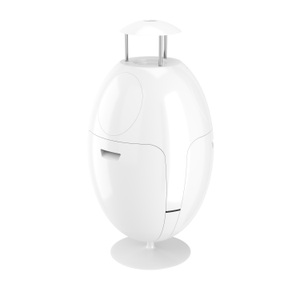 undefined, Abfalleimer oval 3 Fächer 54L weiss