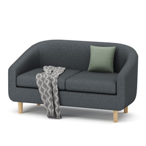 undefined, Sofa HEATHER 2-Sitzer anthrazit