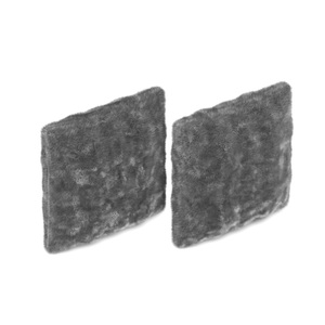 undefined, Kissenbezug Kunstfell 45 x 45 cm 2er Set anthrazit
