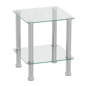 undefined, Beistelltisch Glas JUNIPER 39 x 39 x 47 cm silber