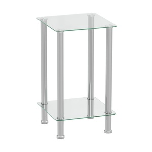 undefined, Beistelltisch Glas JUNIPER 39 x 39 x 77 cm silber