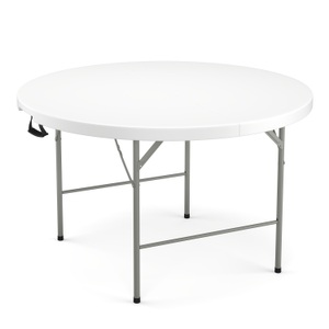 undefined, Campingtisch klappbar rund 122 x 74 cm weiss