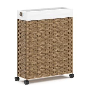 undefined, Wäschekorb Rattan 1 Fach 66L braun