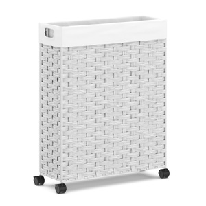 undefined, Wäschekorb Rattan 1 Fach 66L weiss