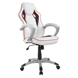 undefined, Gaming Stuhl Bürostuhl Leder TURBO weiss