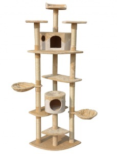 Cat trees, Katzenbaum 210 cm hoch, beige, Katzenbaum BLACKY 210 cm beige