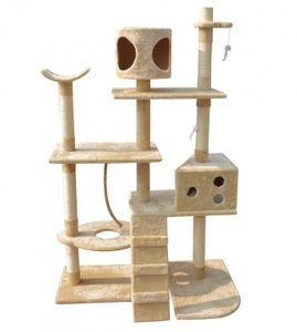 Cat trees, Katzenbaum 165 cm hoch beige, Katzenbaum MIA 165 cm beige