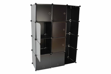 Dora, Kleiderschrank Steckregal schwarz