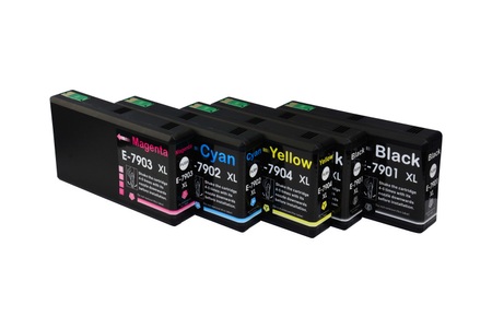 Tinte, Tintenpatronen Set kompatibel mit Epson C13T79014010 / M / C / Y / 79XL, Tintenpatronen Set kompatibel mit Epson C13T79014010 / 79XL