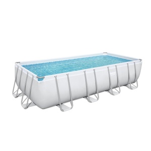 BEST WAY, BEST WAY Pool POWER STEEL FRAME RECT 549 cm, Bestway Pool Komplett-Set 549 x 274 x 122 cm