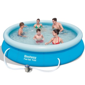 Bestway, Bestway Swimming Pool Set mit Filterpumpe 366 x 76 cm, Bestway Pool mit Filterpumpe 366 x 76 cm
