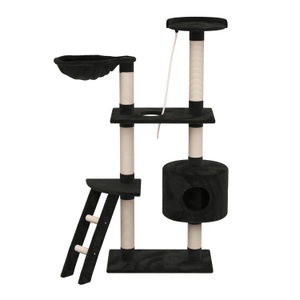 Cat trees, Katzenbaum 150cm hoch, schwarz, Katzenbaum FILOU 150 cm schwarz